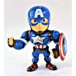 CAPTAIN AMERICA - MARVEL COMICS ACTION FIGURE | 4" TALL DIE-CAST METAL ACTION FIGURE (M 45) | BY JADA |