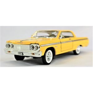 1964 CHEVROLET IMPALA  YELLOW | DIE-CAST MODEL CAR | SCALE 1:24  BY SUNNYSIDE