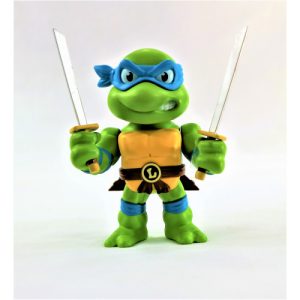 LEONARDO (TEENAGE MUTANT NINJA TURTLES) | NICKELODEAN ACTION FIGURE | 4" TALL DIE-CAST METAL ACTION FIGURE (M 36) | BY JADA
