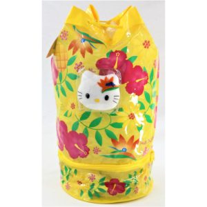 HELLO KITTY VINYL DRAWSTRING BEACH BACKPACK