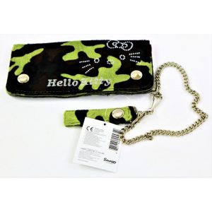 HELLO KITTY CAMOUFLAGE WALLET WITH CHAIN