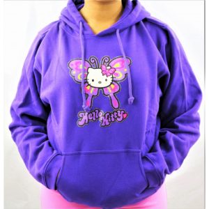 HELLO KITTY HOODED SWEATSHIRT | HELLO KITTY BUTTERFLY DESIGN